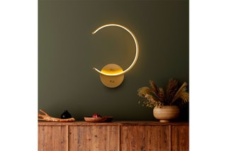 Aplique de parede Moon - Dourado - 33 x 46 x 6 cm