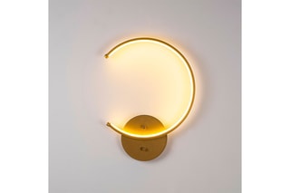 Aplique de parede Moon - Dourado - 33 x 46 x 6 cm
