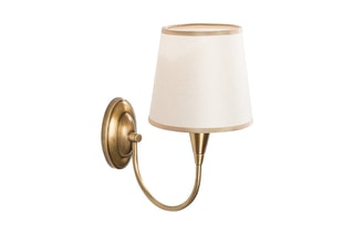 Aplique de parede Prado Branco e dourado