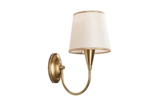 Aplique de parede Prado Branco e dourado