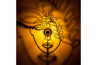 Aplique de parede Flower Faced 
Preto