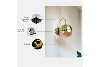 Aplique de parede LED Küre - Dourado e branco