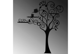 Porte manteau mural Agaç Noir - 158 x 5 x 187 cm