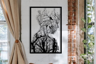 Decoração de parede Arakan - 42 x 62 x 0,12 cm - Preto