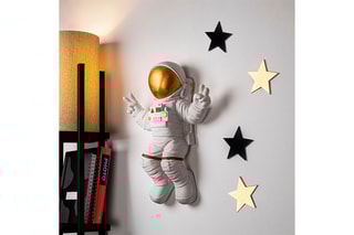 Decoração de parede Peace Sign Astronaut 1   Branco