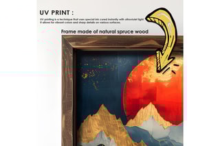 2 peintures décoratives encadrées en MDF Baudouin - 35 x 47 x 3,5 / 35 x 47 x 3,5 cm