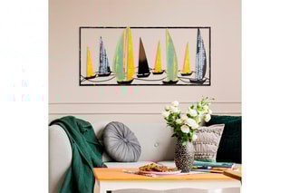 Decoração de parede Yelkenli 3 
90 x 40 cm - Preto