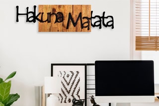 Decoração de parede Natural e preto