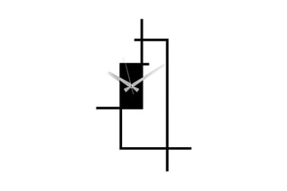 Relógio de parede 
Preto - 49 x 30 cm