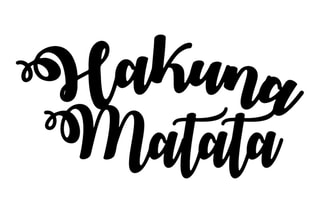 Decoração de parede Hakuna Matata - Preto