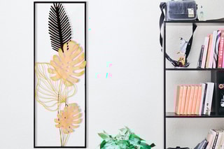 Decoração de parede 8PBCT-005
 Preto e dourado