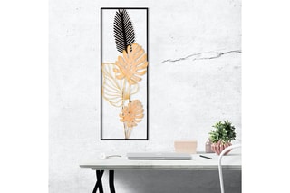 Decoração de parede 8PBCT-005
 Preto e dourado
