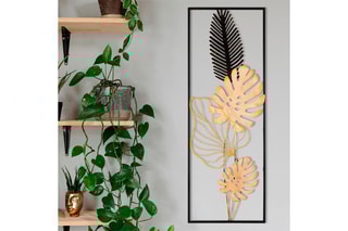 Decoração de parede 8PBCT-005
 Preto e dourado