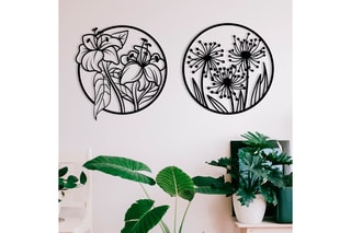 2 decorações de parede Mucbir - Preto