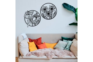 2 decorações de parede Mucbir - Preto