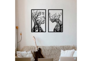 Decoração de parede Lutuf Preto