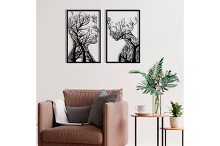 Decoração de parede Lutuf Preto