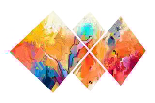 4 pinturas decorativas em MDF Léopold - 20 x 20 / 40 x 40 cm
