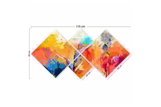 4 pinturas decorativas em MDF Léopold - 20 x 20 / 40 x 40 cm