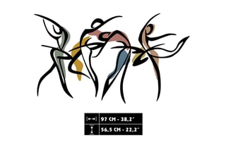 Décoration murale Dance M - Noir - 97 x 56,5 cm