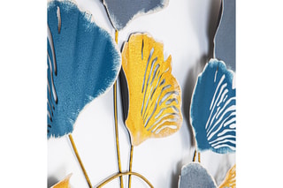 Decoração de parede Vuzuh Azul e amarelo