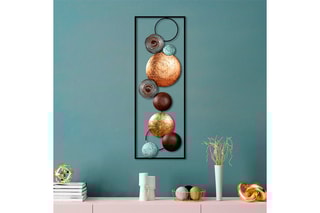 Decoração de parede Textured 
Dourado e azul