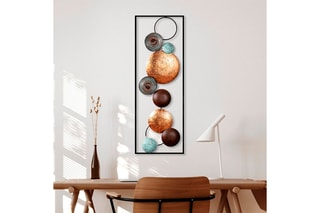 Decoração de parede Textured 
Dourado e azul