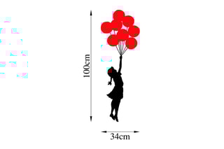 Décoration murale "Fille aux ballons volants" - Banksy - 100 x 34 cm - Reproduction