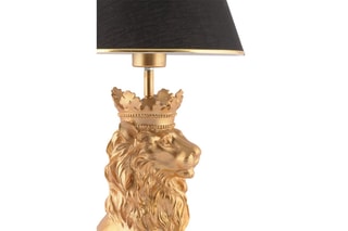 Candeeiro de mesa Preto e dourado