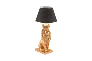 Candeeiro de mesa Preto e dourado