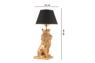 Candeeiro de mesa Preto e dourado
