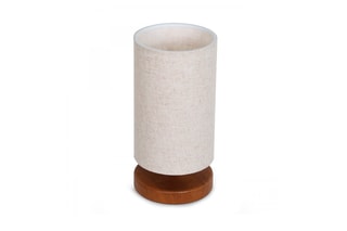 Candeeiro de mesa em madeira Ayd - Natural e creme