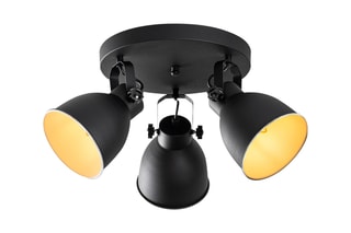 Candeeiro de teto - Preto - 3 x 40 W