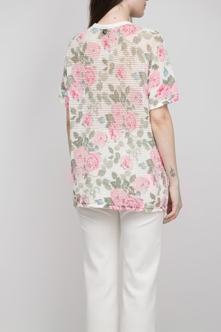 Top - Branco e rosa