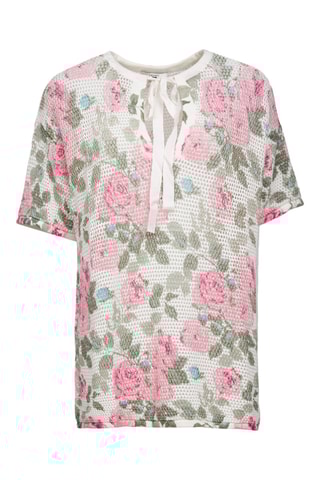 Top - Branco e rosa