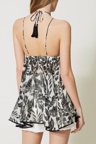 Top - Branco e preto