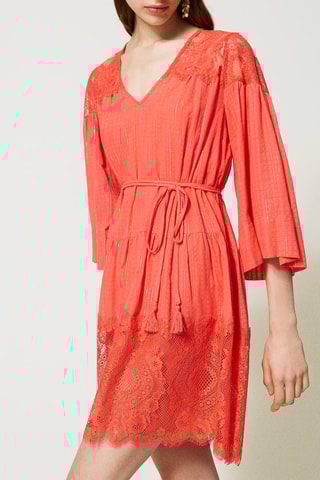 Vestido estilo patinadora - Coral