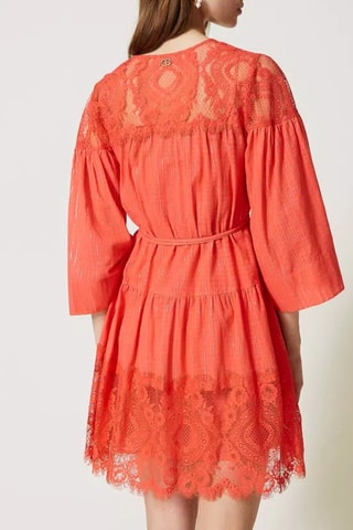 Vestido estilo patinadora - Coral