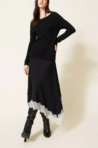 Vestido efeito ilusório - Preto