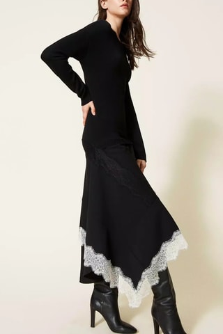 Vestido efeito ilusório - Preto