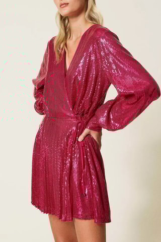 Vestido traçado - Bordô