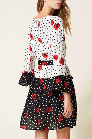 Vestido estilo patinadora - Branco e preto