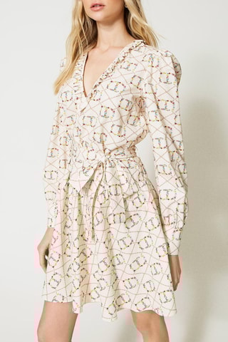 Vestido estilo patinadora - Bege