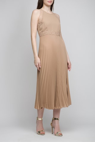 Vestido midi - Bege