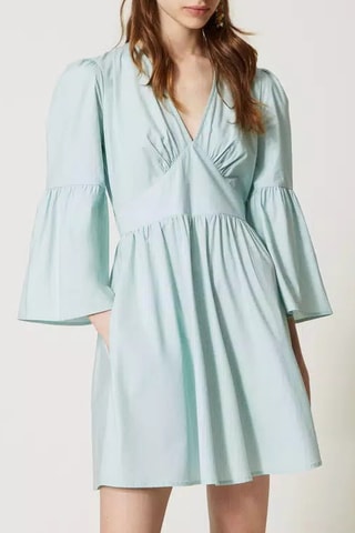 Vestido estilo patinadora - Azul-celeste