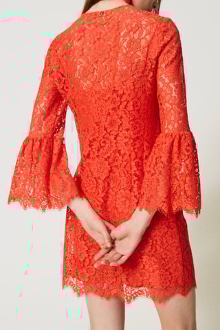 Vestido de renda - Coral