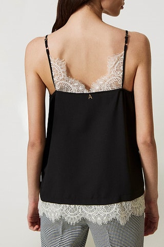 Camisola interior - Preto e branco