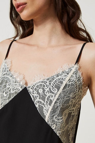Camisola interior - Preto e branco
