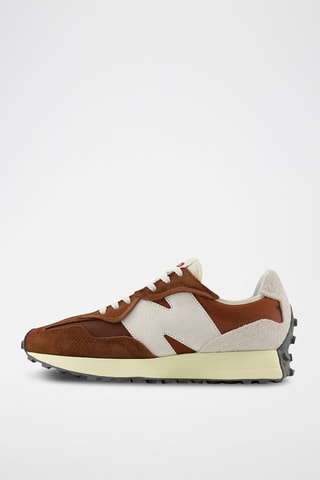 Baskets 327 en cuir - Marron et blanc
