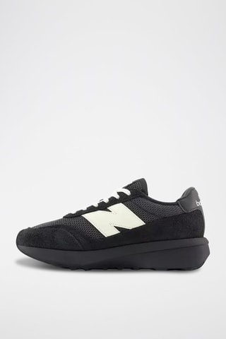 Baskets en cuir 370 - Noir et beige